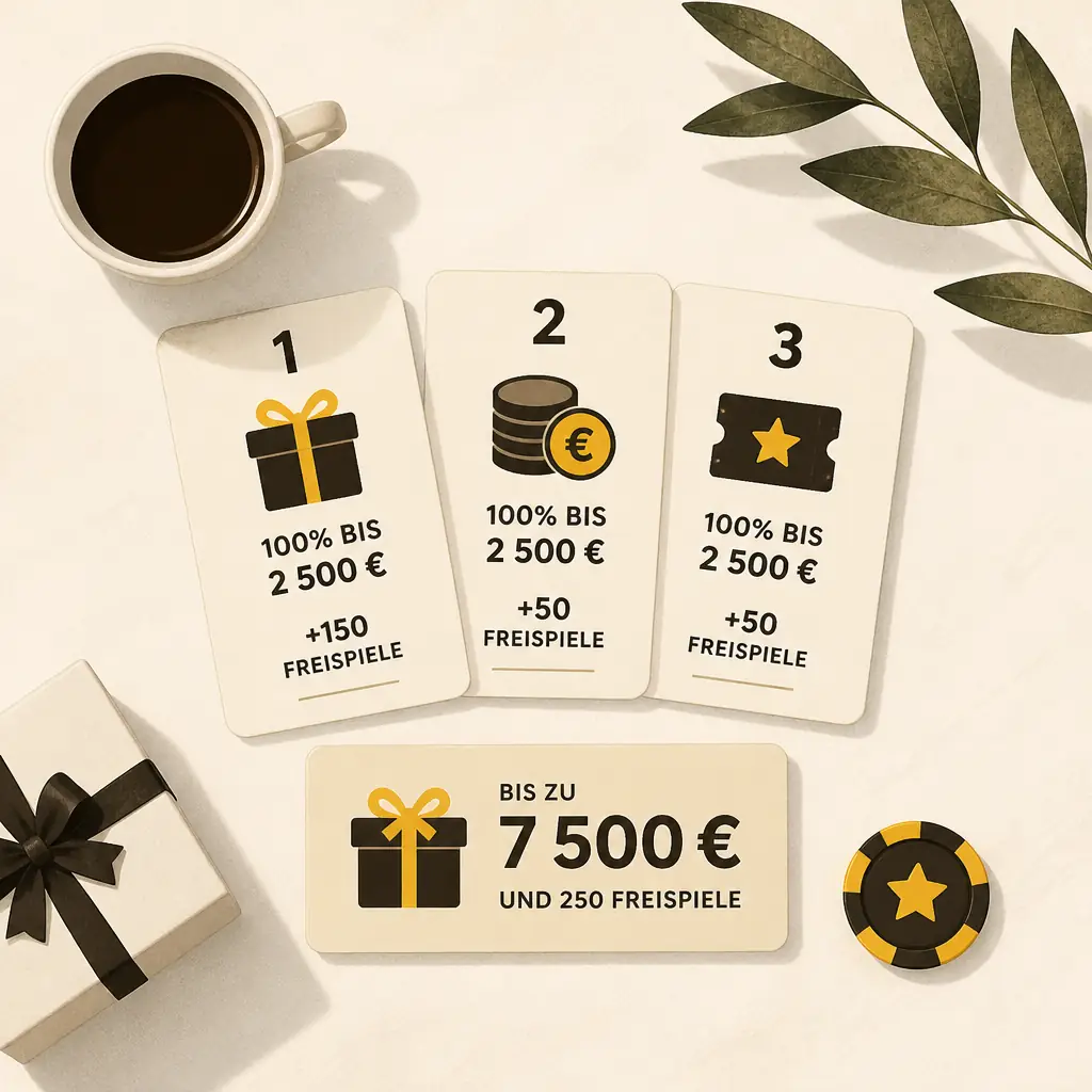 Roulettino Bonus: Willkommenspaket, Freispiele und Reload visual guide for Roulettino Casino