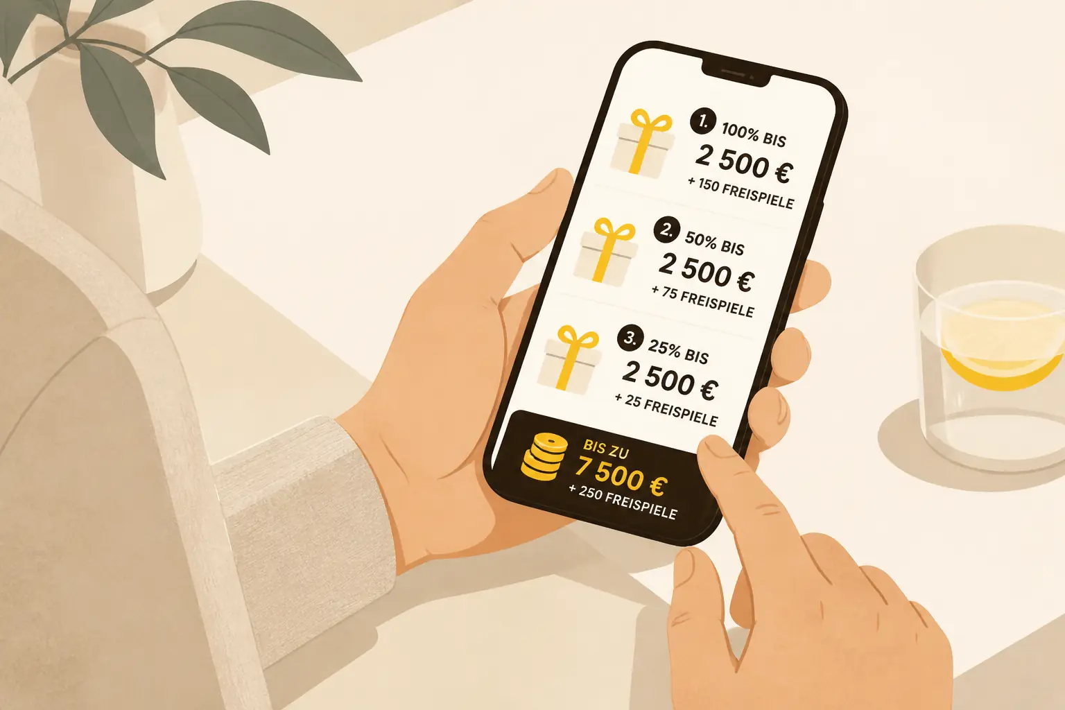 Roulettino Bonus: Willkommenspaket, Freispiele und Reload visual guide for Roulettino Casino